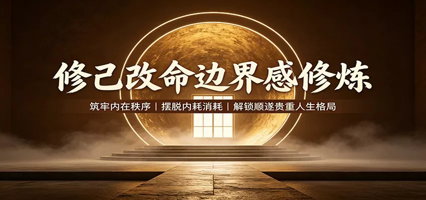 修己改命边界感修炼：筑牢内在秩序，摆脱内耗消耗，解锁顺遂贵重人生格局-卓越网创