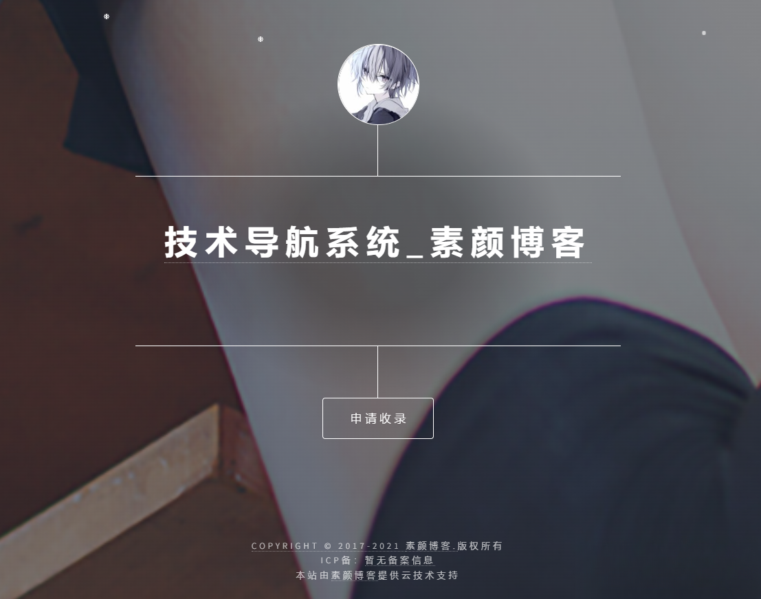 开源PHP个人技术导航系统网站源码 带后台-卓越网创