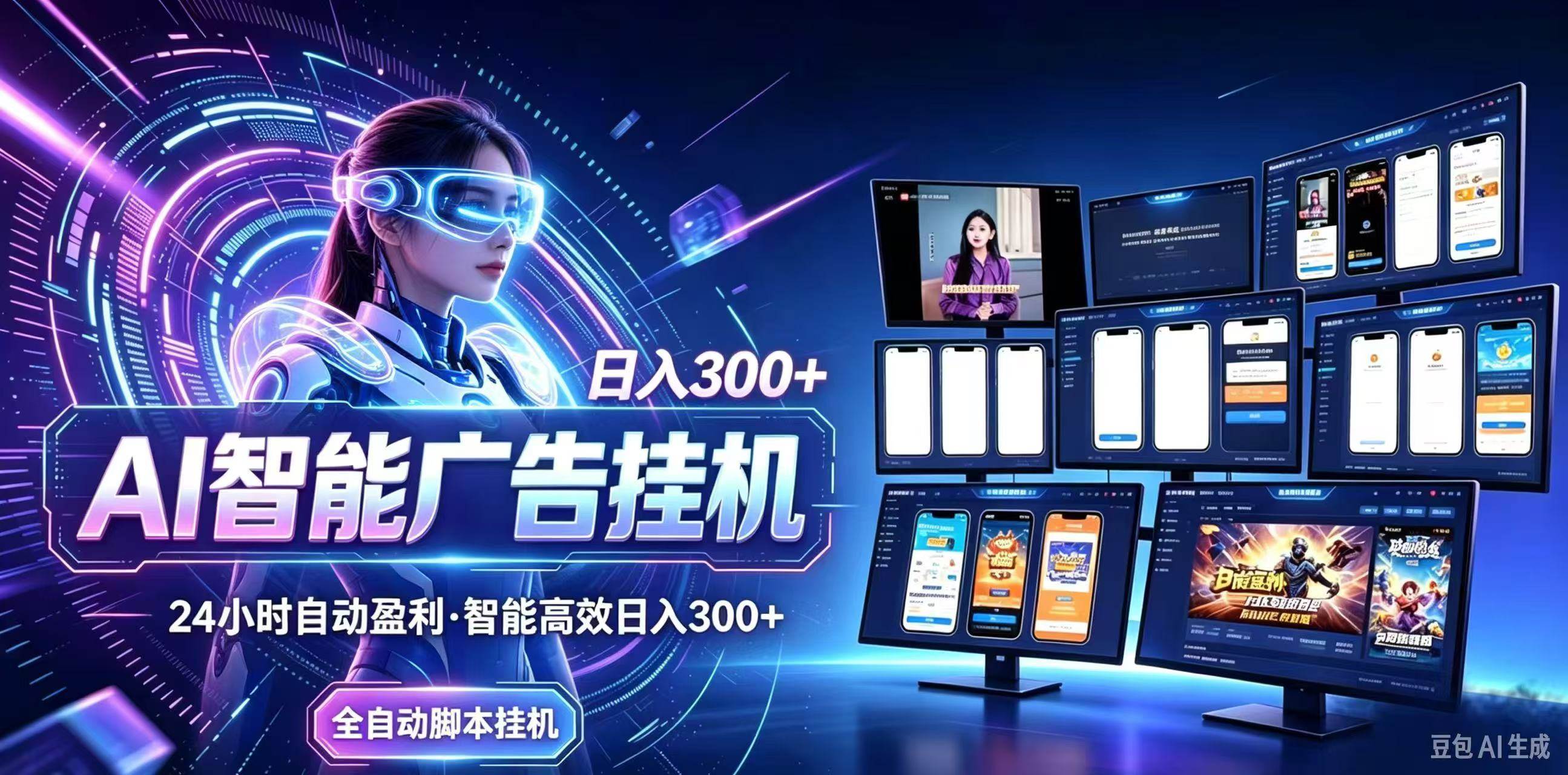 （21068期）24小时AI广告挂机｜在家就能做的被动副业-卓越网创