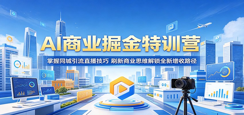 AI商业掘金特训营:掌握同城引流直播技巧,刷新商业思维解锁全新增收路径 AI商业掘金特训营:掌握同城引流直播技巧,刷新商业思维解锁全新增收路径