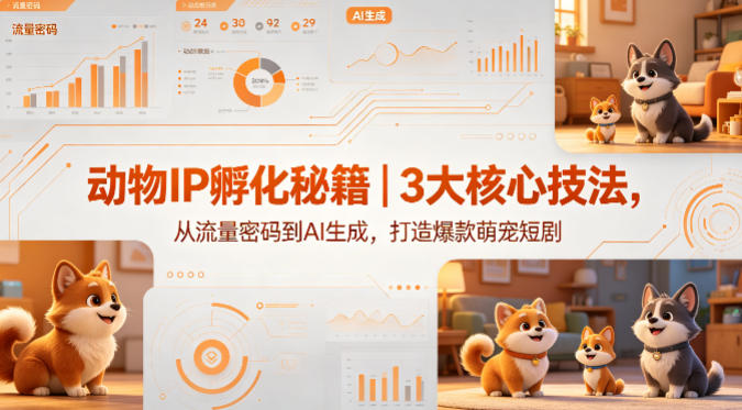 动物IP孵化秘籍|3大核心技法,从流量密码到AI生成,打造爆款萌宠短剧 动物IP孵化秘籍|3大核心技法,从流量密码到AI生成,打造爆款萌宠短剧