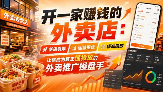 开一家賺钱的外卖店:新店引爆·运营提效·精准投放,让你成为真正懂投放的外卖推广操盘手-卓越网创