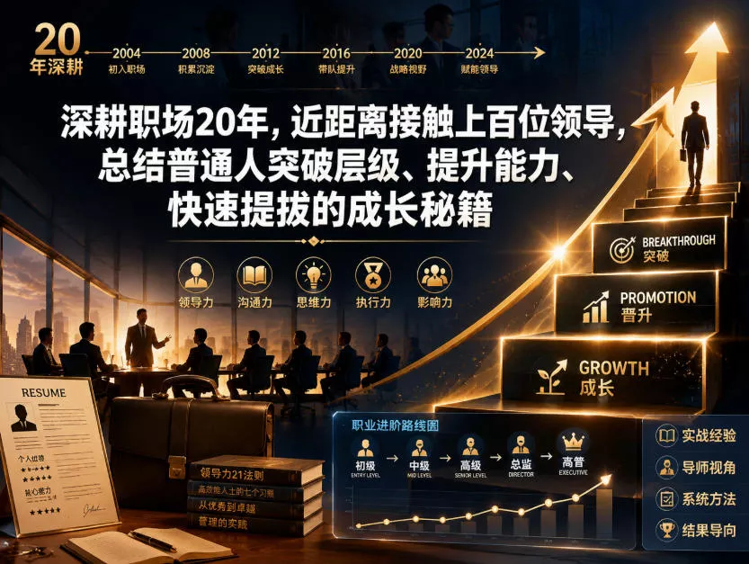 付费文章:深耕职场20年,近距离接触上百位领导,总结普通人突破层级、提升能力、快速提拔的成长秘籍(全网独家干货) 付费文章:深耕职场20年,近距离接触上百位领导,总结普通人突破层级、提升能力、快速提拔的成长秘籍(全网独家干货)