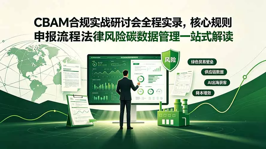 CBAM合规实战研讨会全程实录,核心规则申报流程法律风险碳数据管理一站式解读 CBAM合规实战研讨会全程实录,核心规则申报流程法律风险碳数据管理一站式解读