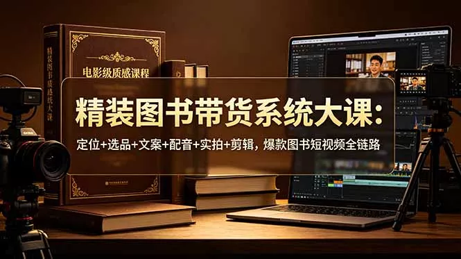 精装图书带货系统大课:定位+选品+文案+配音+实拍+剪辑,爆款图书短视频全链路 精装图书带货系统大课:定位+选品+文案+配音+实拍+剪辑,爆款图书短视频全链路