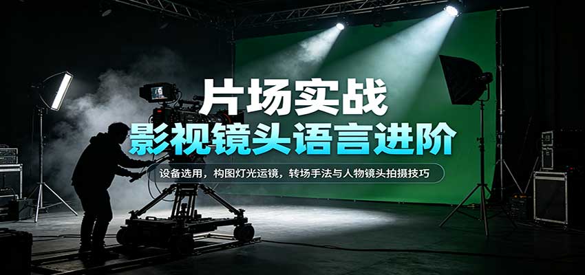 影视镜头语言进阶：设备选用，构图灯光运镜，转场手法与人物镜头拍摄技巧-卓越网创