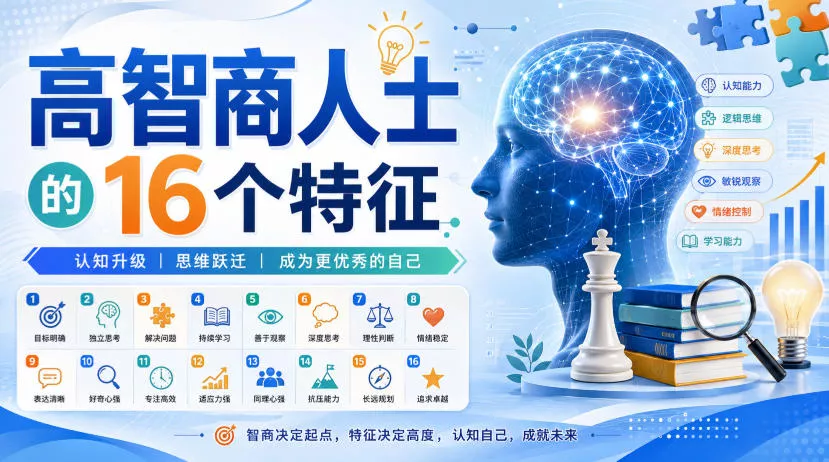 付费文章：高智商人士的16个特征-卓越网创