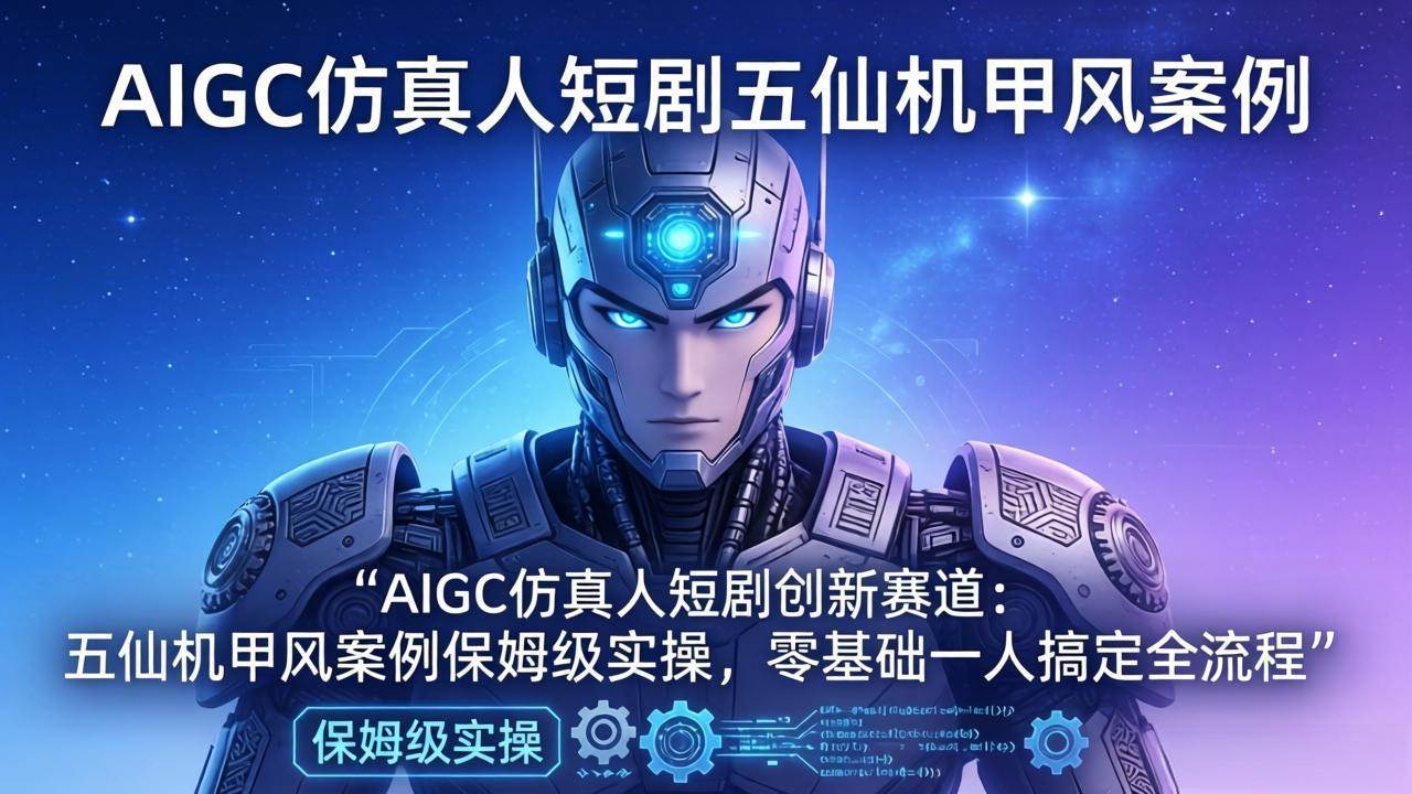 (17961期)AIGC仿真人短剧创新赛道:五仙机甲风案例保姆级实操,零基础一人搞定全流程 (17961期)AIGC仿真人短剧创新赛道:五仙机甲风案例保姆级实操,零基础一人搞定全流程