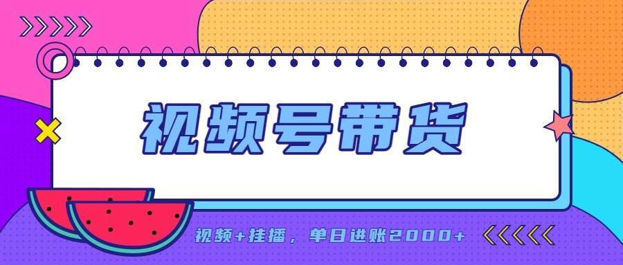（20344期）日入2000+的副业，视频号带货，一部手机改写人生篇章，无需投资-卓越网创