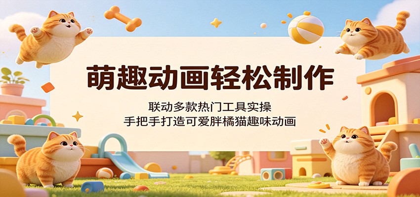 萌趣动画轻松制作,联动多款热门工具实操,手把手打造可爱胖橘猫趣味动画 萌趣动画轻松制作,联动多款热门工具实操,手把手打造可爱胖橘猫趣味动画