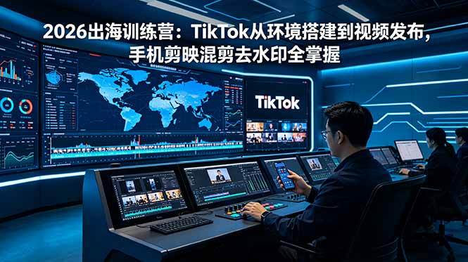 (18875期)2026出海训练营:TikTok从环境搭建到视频发布,手机剪映混剪去水印全掌握 (18875期)2026出海训练营:TikTok从环境搭建到视频发布,手机剪映混剪去水印全掌握
