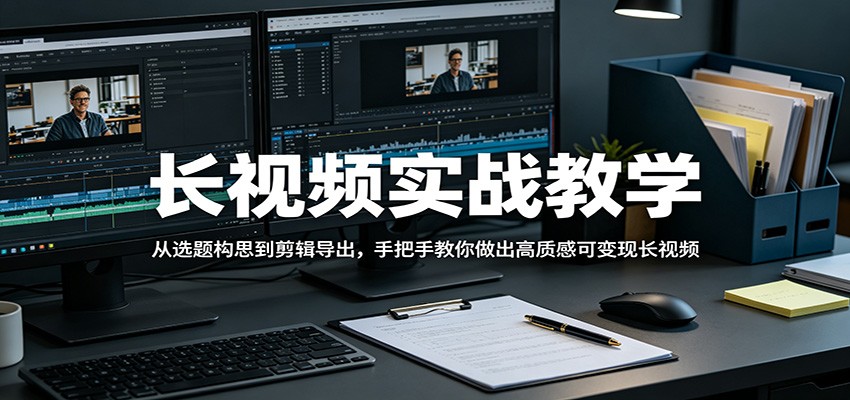 长视频实战教学,从选题构思到剪辑导出,手把手教你做出高质感可变现长视频 长视频实战教学,从选题构思到剪辑导出,手把手教你做出高质感可变现长视频