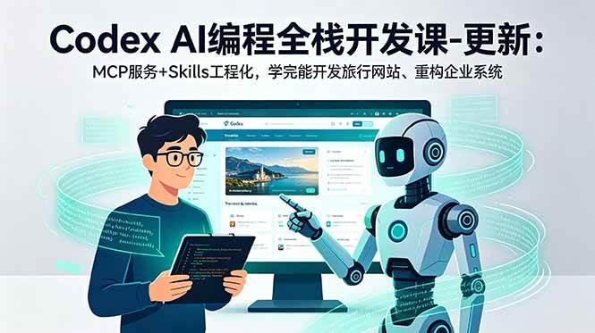 (18858期)Codex AI编程全栈开发课-更新:MCP服务+Skills工程化,学完能开发旅行网站、重构企业系统 (18858期)Codex AI编程全栈开发课-更新:MCP服务+Skills工程化,学完能开发旅行网站、重构企业系统
