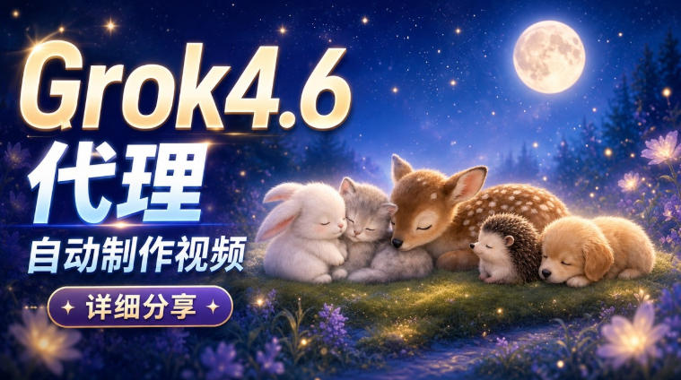 Grok 4.6代理自动制作视频!从提示词到成片全流程详细分享|AI Agent实操分享-卓越网创