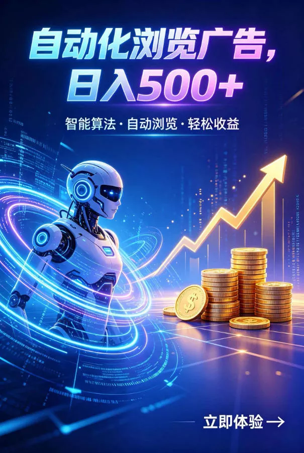 广告自动浏览项目,低投入长期收益全自动广告刷量,轻资产线上小项目【揭秘】 广告自动浏览项目,低投入长期收益全自动广告刷量,轻资产线上小项目【揭秘】