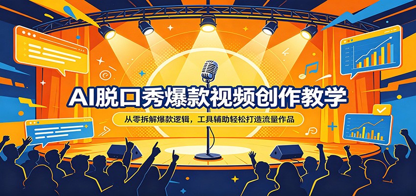 AI脱口秀爆款视频创作教学:从零拆解爆款逻辑,工具辅助轻松打造流量作品 AI脱口秀爆款视频创作教学:从零拆解爆款逻辑,工具辅助轻松打造流量作品