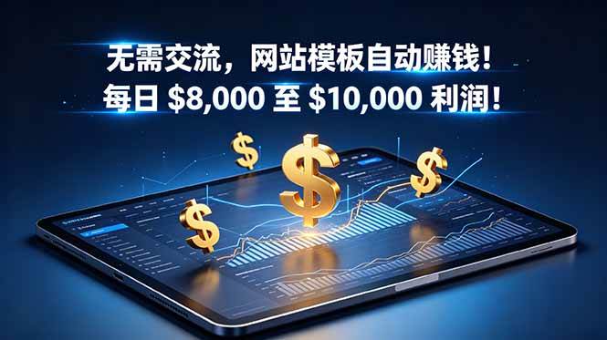 (18854期)无需交流,网站模板自动赚钱!每日 $8,000 至 $10,000 利润!【原创双语字幕】 (18854期)无需交流,网站模板自动赚钱!每日 $8,000 至 $10,000 利润!【原创双语字幕】