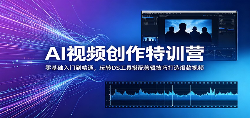 AI视频创作特训营:零基础入门到精通,玩转DS工具搭配剪辑技巧打造爆款视频 AI视频创作特训营:零基础入门到精通,玩转DS工具搭配剪辑技巧打造爆款视频