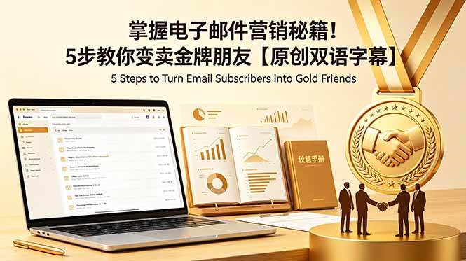 (18923期)掌握电子邮件营销秘籍!5步教你变卖金牌朋友【原创双语字幕】-卓越网创