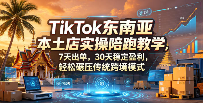 TikTok东南亚本土店实操陪跑教学,7天出单,30天稳定盈利,轻松碾压传统跨境模式(更新0516) TikTok东南亚本土店实操陪跑教学,7天出单,30天稳定盈利,轻松碾压传统跨境模式(更新0516)