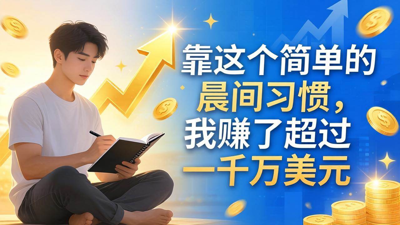 （17937期）付费文章：靠这个简单的晨间习惯，我赚了超过一千万美元-卓越网创