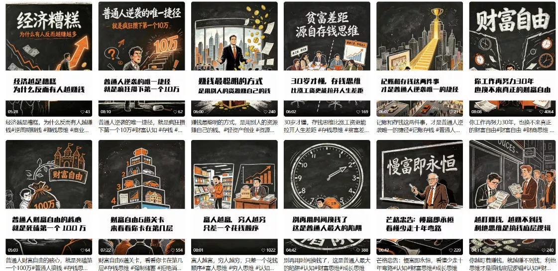 【AI书单】财富书籍图文解读玩法,一键直出,几十条视频,跑出1000单,全流程拆解,新手也可以上手 【AI书单】财富书籍图文解读玩法,一键直出,几十条视频,跑出1000单,全流程拆解,新手也可以上手