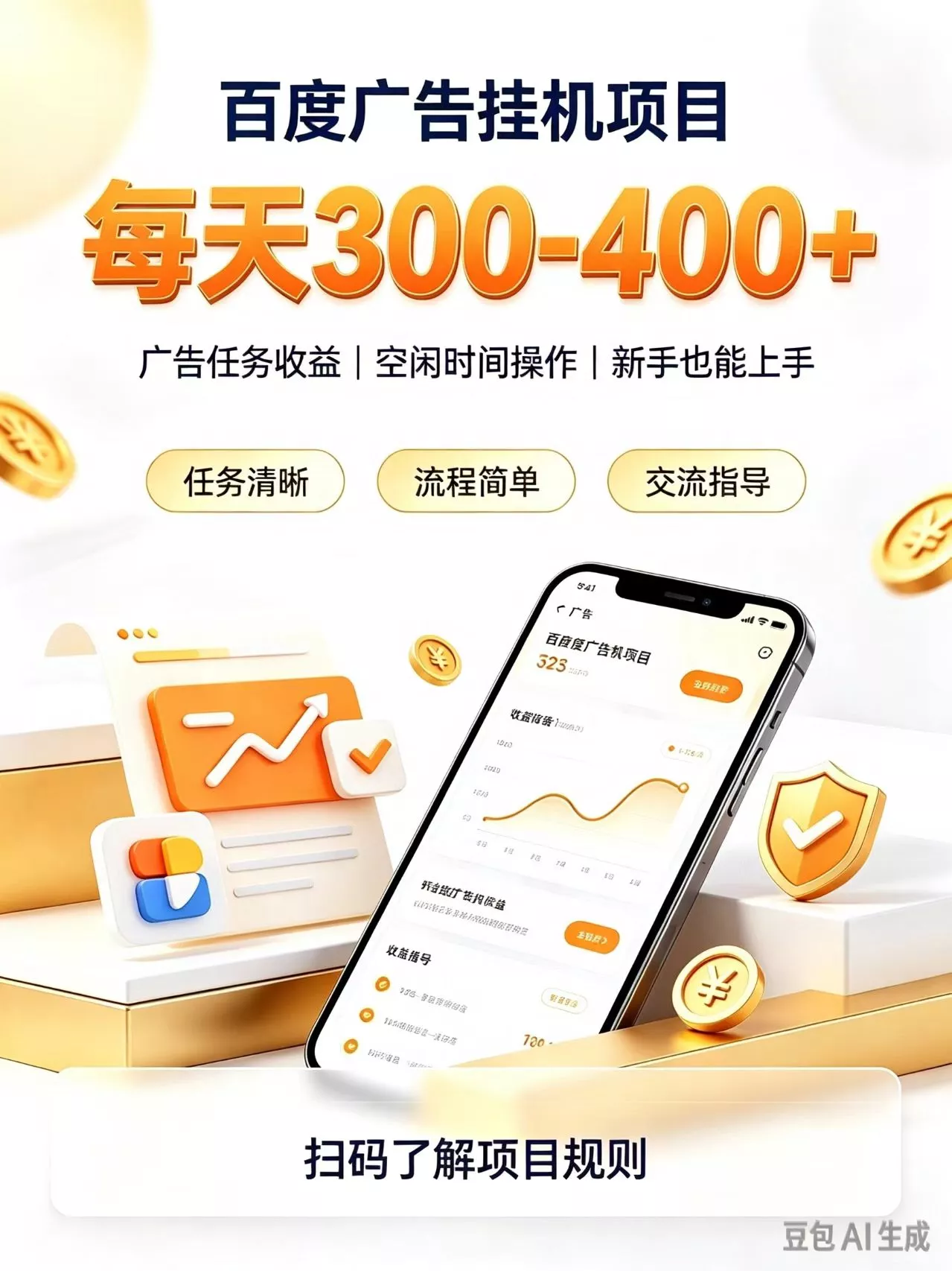 广告挂机0门槛副业，日赚300-400，躺赚稳定风口项目-卓越网创