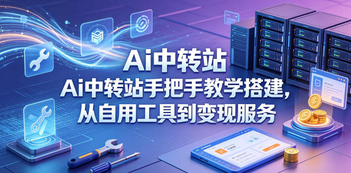 Ai中转站手把手教学搭建,从自用工具到变现服务 Ai中转站手把手教学搭建,从自用工具到变现服务