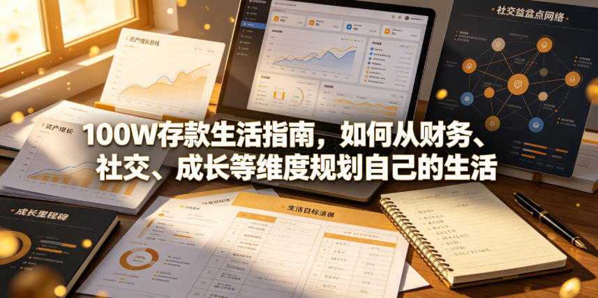 付费文章：100W存款生活指南，如何从财务、社交、成长等维度规划自己的生活-卓越网创