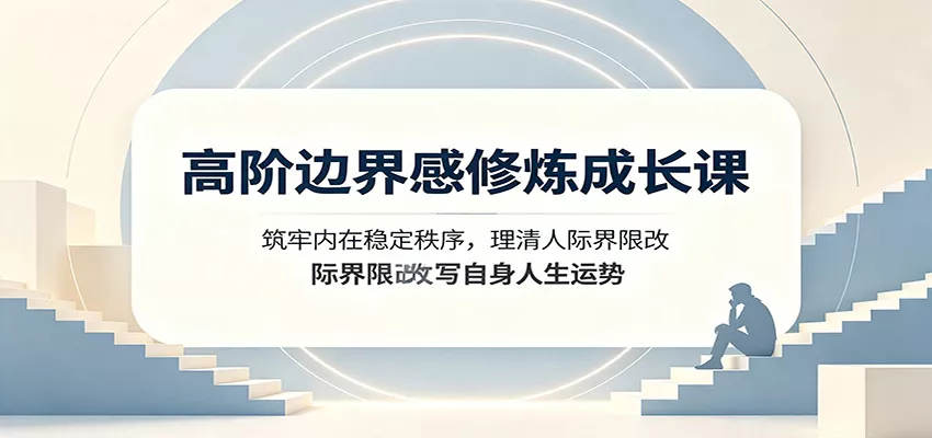 高阶边界感修炼成长课：筑牢内在稳定秩序，理清人际界限改写自身人生运势-卓越网创