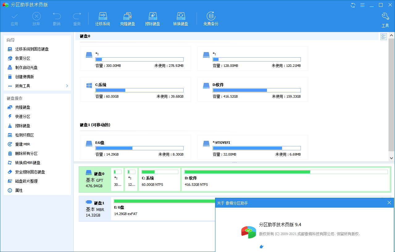 分区助手技术员v10.9.1特别版-卓越网创