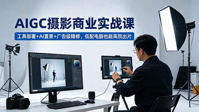 (18434期)AIGC 摄影商业实战课,工具部署+AI置景+广告级精修,低配电脑也能高效出片 (18434期)AIGC 摄影商业实战课,工具部署+AI置景+广告级精修,低配电脑也能高效出片