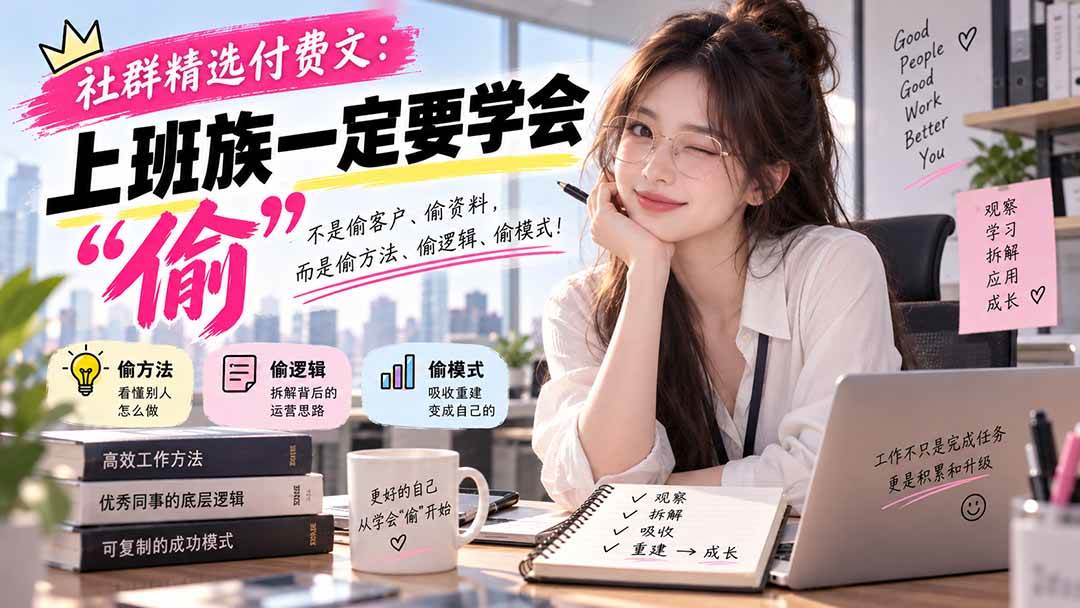（20423期）社群精选付费文：上班族一定要学会“偷“-卓越网创