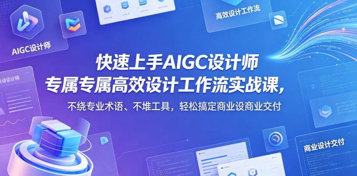 快速上手AIGC设计师专属高效设计工作流实战课,不绕专业术语、不堆工具,轻松搞定商业设计交付-卓越网创