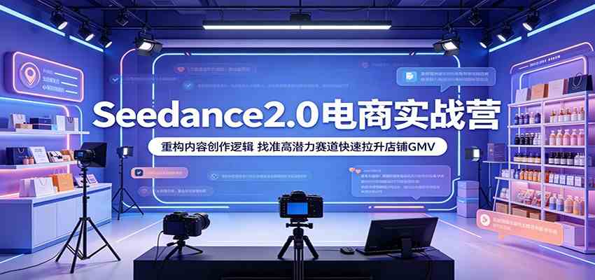Seedance2.0电商实战营:重构内容创作逻辑,找准高潜力赛道快速拉升店铺GMV-卓越网创