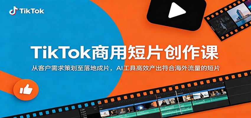 TikTok商用短片创作课:从客户需求策划至落地成片,AI工具高效产出符合海外流量的短片 TikTok商用短片创作课:从客户需求策划至落地成片,AI工具高效产出符合海外流量的短片