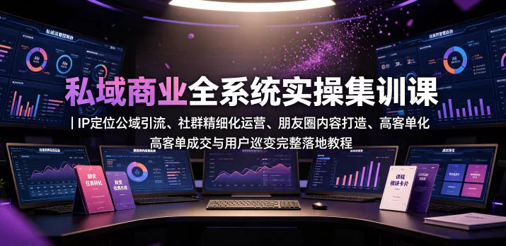 私域商业全系统实操课|IP定位公域引流、社群精细化运营、朋友圈内容打造、高客单成交与用户裂变完整落地教程 私域商业全系统实操课|IP定位公域引流、社群精细化运营、朋友圈内容打造、高客单成交与用户裂变完整落地教程