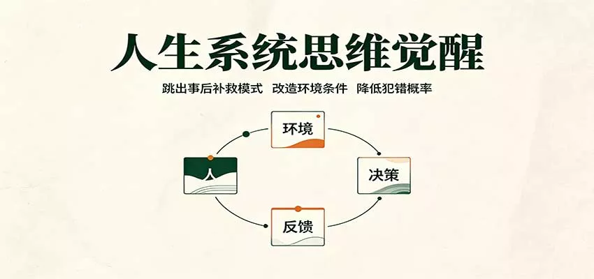人生系统思维觉醒：跳出事后补救模式，改造环境条件，降低犯错概率-卓越网创