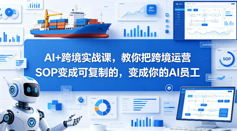 AI+跨境实战课,教你把跨境运营S0变成可复制的,变成你的AI员工 AI+跨境实战课,教你把跨境运营S0变成可复制的,变成你的AI员工