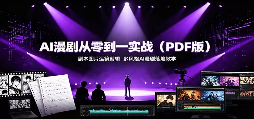 AI漫剧从零到一实战(PDF版)：剧本图片运镜剪辑，多风格AI漫剧落地教学-卓越网创