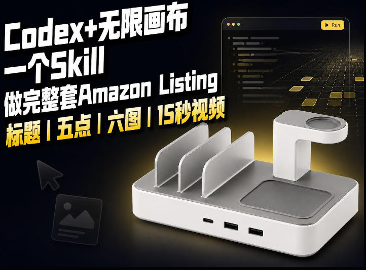 我用一个Codex Skill做完Amazon Listing:标题、五点、六图和视频全流程 我用一个Codex Skill做完Amazon Listing:标题、五点、六图和视频全流程