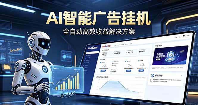 （18661期）Ai智能广告挂机 别再瞎折腾了！这个全自动挂机项目，新手当天见钱，告别频繁换项目的烦恼-卓越网创