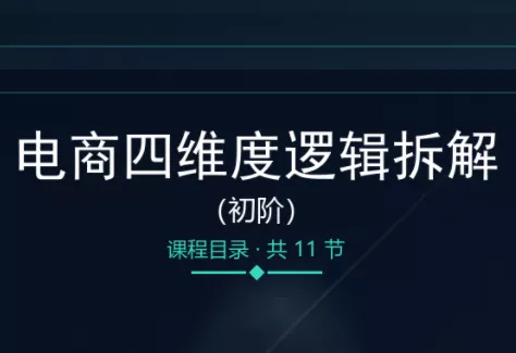老木老师·电商四维度逻辑拆解(初阶)-卓越网创