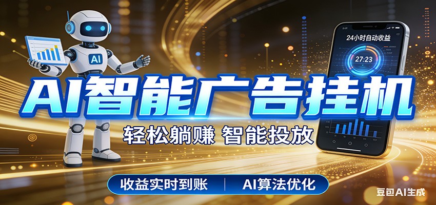 智能广告挂机新时代，利用碎片化时间实现稳定被动收益，AI帮你持续盈利-卓越网创