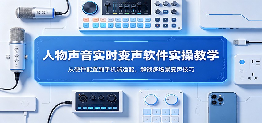 人物声音实时变声软件实操教学：从硬件配置到手机端适配，解锁多场景变声技巧-卓越网创