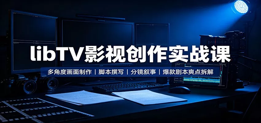 libTV影视创作实战课：多角度画面制作，脚本撰写，分镜叙事，爆款剧本爽点拆解-卓越网创