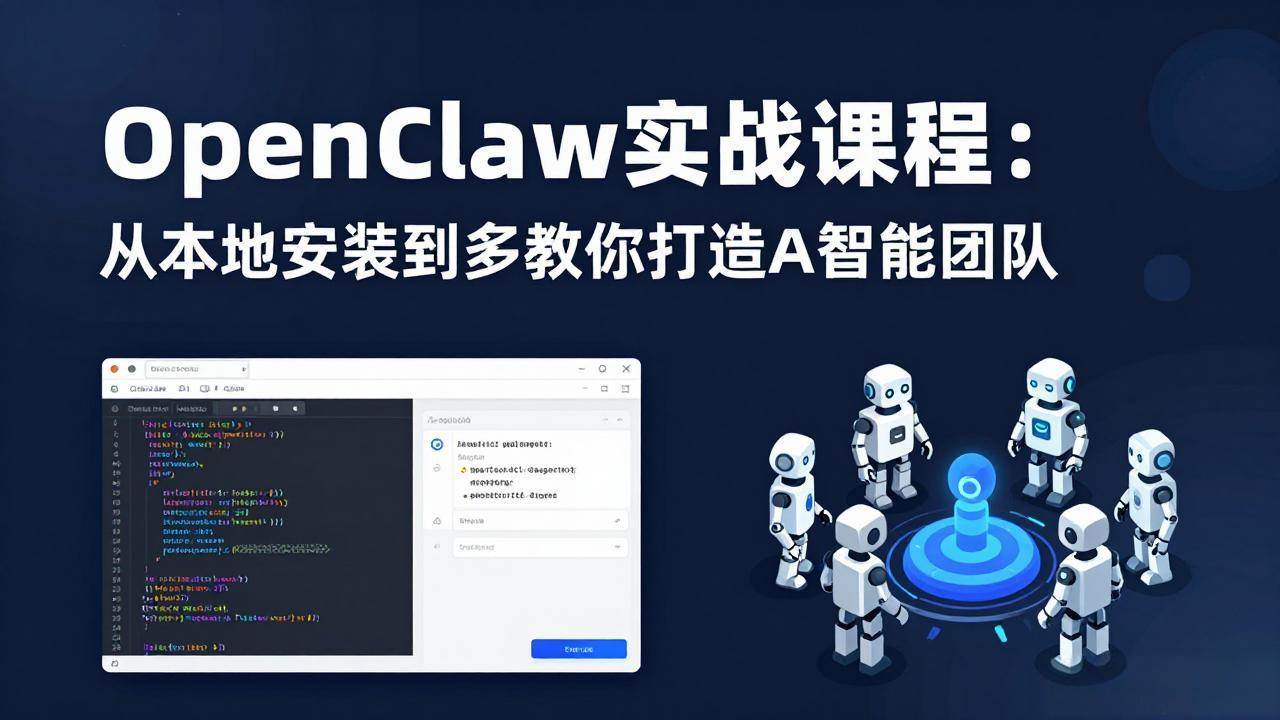 (17883期)OpenClaw实战课程:从本地安装到多Agent协同,手把手教你打造AI智能团队-卓越网创