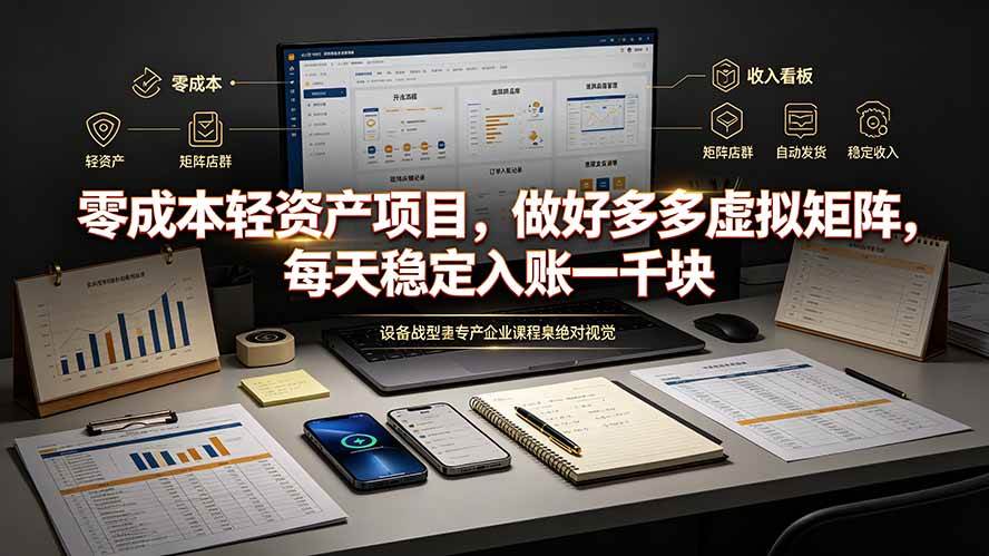 (19522期)零成本轻资产项目,做好多多虚拟矩阵,每天稳定入账一千块 (19522期)零成本轻资产项目,做好多多虚拟矩阵,每天稳定入账一千块