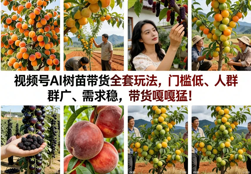 视频号AI树苗带货全套玩法，门槛低、人群广、需求稳，带货嘎嘎猛！(更新0908)-卓越网创