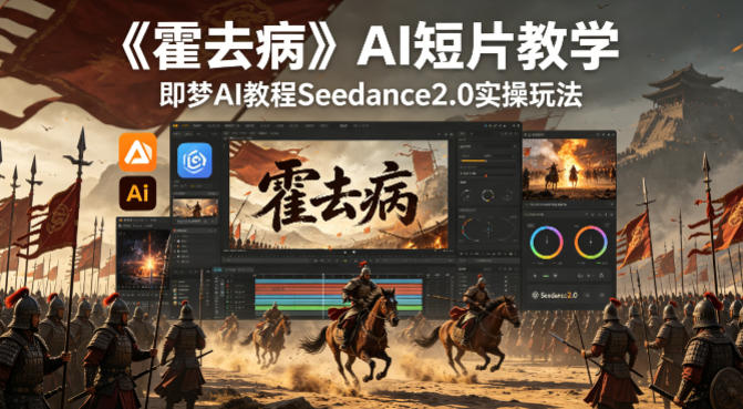 《霍去病》AI短片教学，即梦AI教程Seedance2.0实操玩法-卓越网创